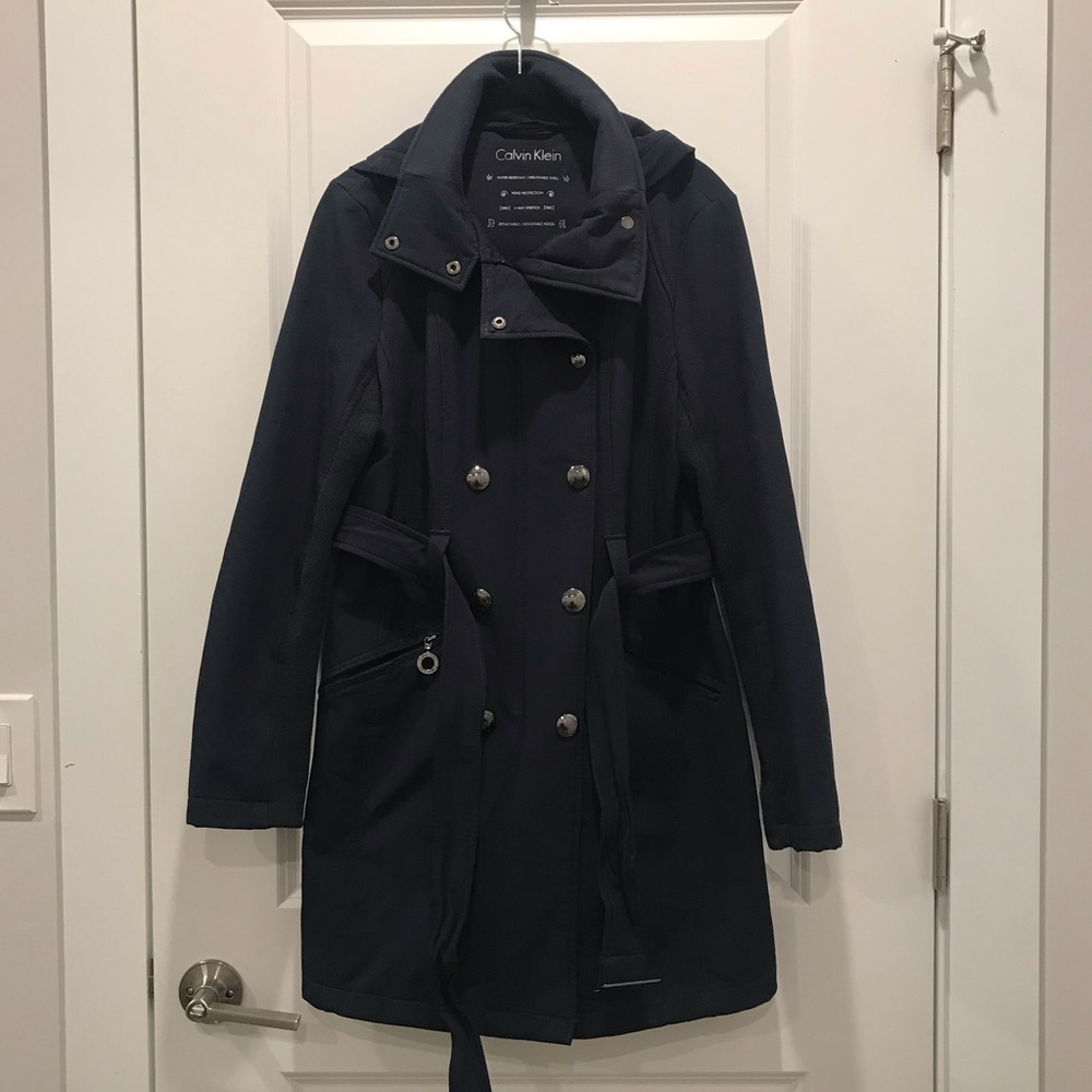 Calvin Klein Navy Blue Trench